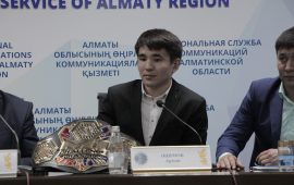Обладатель «временного» пояса чемпиона организации M-1 Global встретился с молодежью Талдыкоргана