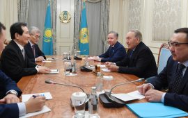 Н.Назарбаев Корея Республикасы Ұлттық Ассамблеясының спикері Чон Се Гюнмен кездесті