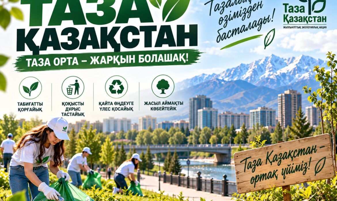 «ТАЗА ҚАЗАҚСТАН» – ТАЗАЛЫҚТАН БАСТАЛАТЫН ҮЛКЕН МӘДЕНИЕТ