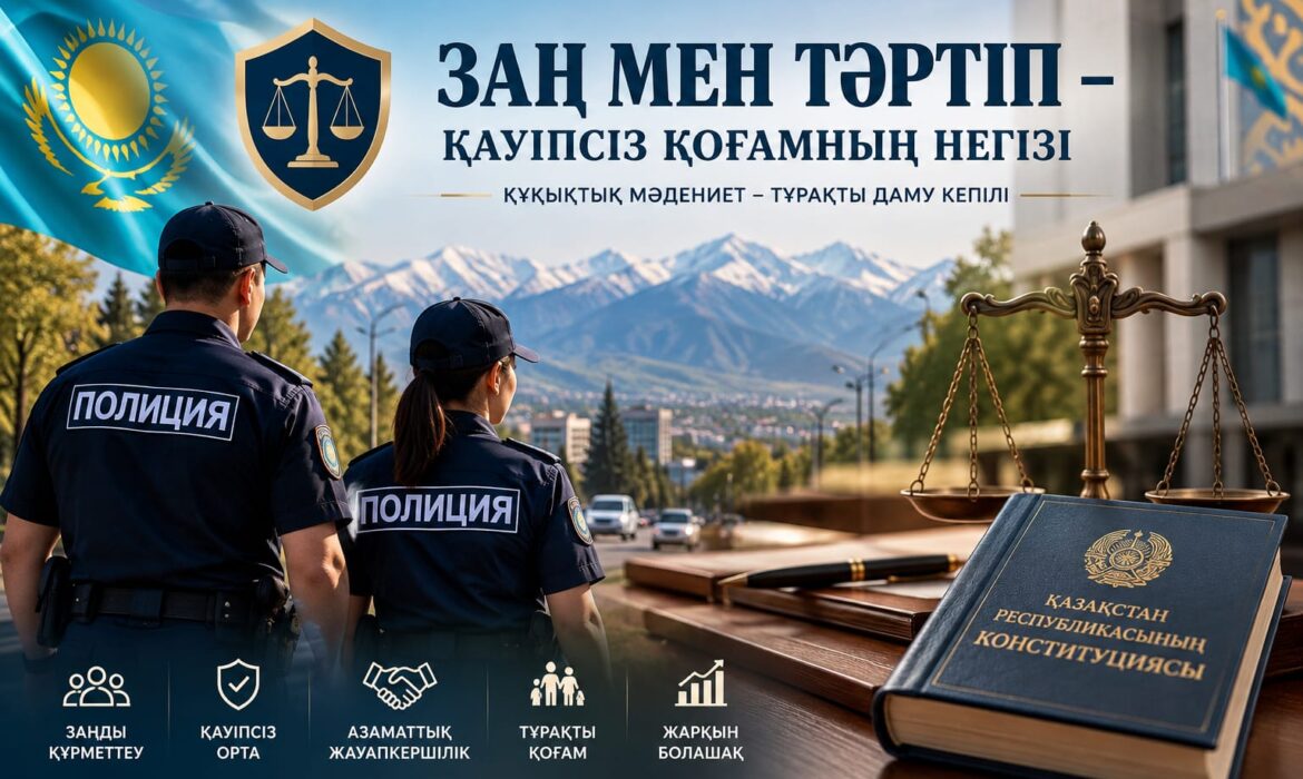 Заң мен тәртіп – қауіпсіз қоғамның негізі