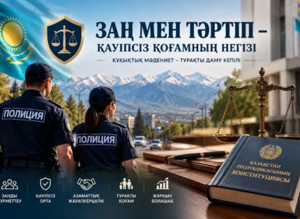 Заң мен тәртіп – қауіпсіз қоғамның негізі