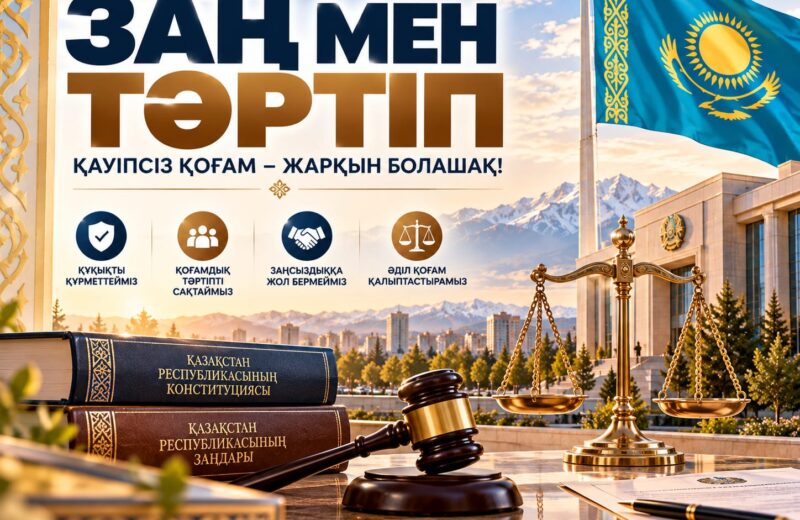 ЗАҢ МЕН ТӘРТІП – ӘДІЛЕТТІ ҚОҒАМНЫҢ БАСТЫ ҚАҒИДАТЫ